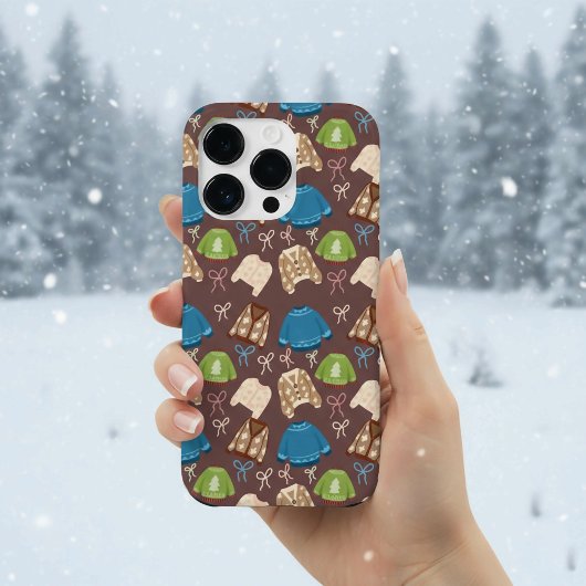 Coques Case-Mate iPhone Cozy Sweaters & Ribbons Pattern Phone Case