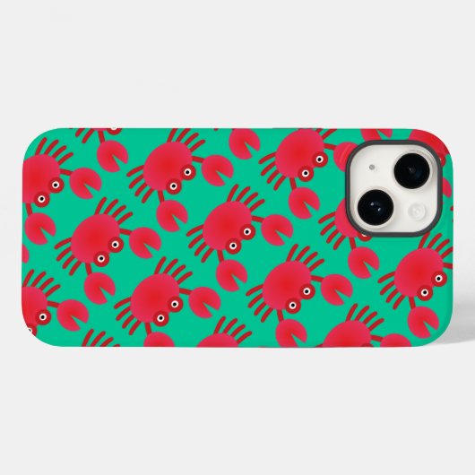 Coques Case-Mate iPhone Crabe amusant (Verso (horizontal))
