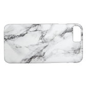Coques Case-Mate iPhone Crack noir en marbre gris (Dos (Horizontal))