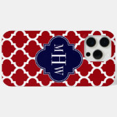 Coques Case-Mate iPhone Cranberry What Marocain #5 Marine Nom bleu Monogra (Verso (horizontal))