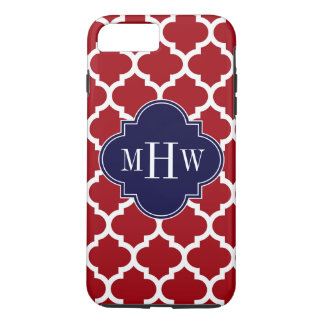 Coque iPhone 7 Plus Cranberry What Marocain #5 Marine Nom bleu Monogra