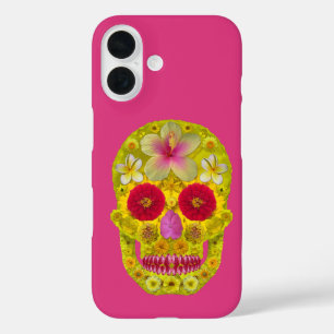 Coques iPhone 16 Crâne à fleurs 8
