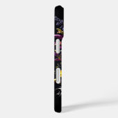 Coques Case-Mate iPhone Crâne à fleurs sur couverture noire (Verso / Droite)