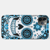 Coques Case-Mate iPhone Crâne à sucre bleu (Dos (Horizontal))