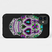 Coques Case-Mate iPhone Crâne à sucre coloré rétro (Dos (Horizontal))