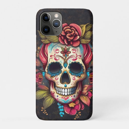 Coques Case-Mate iPhone Crâne à sucre floral Día de los Muertos espagnol (Dos)