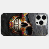 Coques Case-Mate iPhone Crâne à sucre floral vibrant (Verso (horizontal))