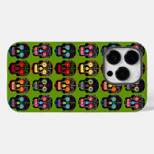 Coques Case-Mate iPhone Crâne à sucre noir (Verso (horizontal))