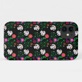 Coques Case-Mate iPhone crâne à sucre noir (Dos (Horizontal))