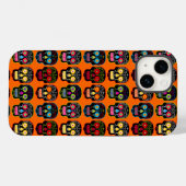 Coques Case-Mate iPhone Crâne à sucre noir (Verso (horizontal))