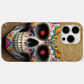 Coques Case-Mate iPhone Crâne à sucre or (Verso (horizontal))