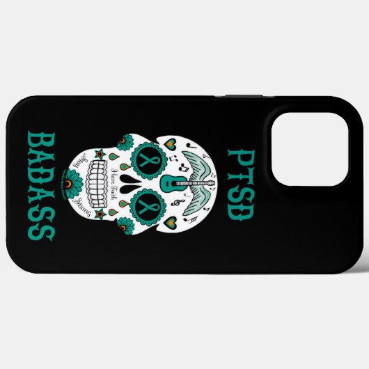 Coques Case-Mate iPhone Crâne à sucre...PTSD (Verso (horizontal))