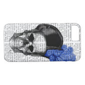 Coques Case-Mate iPhone Crâne avec Casquette bleu (Dos (Horizontal))