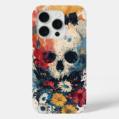 Coques Case-Mate iPhone Crâne avec fleurs (Verso)