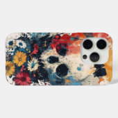 Coques Case-Mate iPhone Crâne avec fleurs (Verso (horizontal))