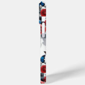 Coques Case-Mate iPhone Crâne avec Roses et papillons Peinture séchée (Verso / Gauche)