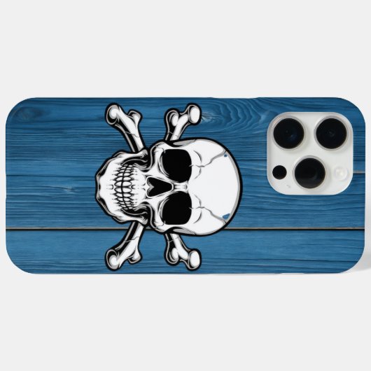 Coques Case-Mate iPhone Crâne, Bois (Verso (horizontal))