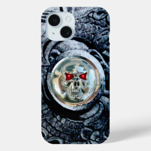 COQUE POUR iPhone 15 CRÂNE CHROME AVEC GRIFFONS FANTAISIE