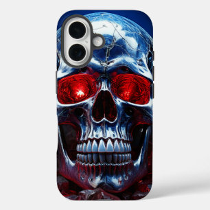 Coques iPhone 16 Crâne cristal avec Ruby Red Eyes iPhone/coque ipad
