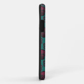 COQUES Case-Mate iPhone CRÂNE DAMASK ROSE CHAUD SUR TEAL (Dos/Droite)
