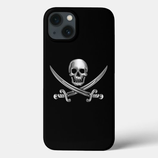 Coques Case-Mate iPhone Crâne d'argent et épées croisées (Verso)