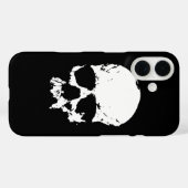 Coques Case-Mate iPhone Crâne d'art pop noir et blanc (Verso (horizontal))