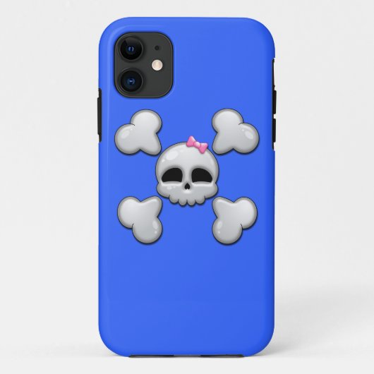 Coques Case-Mate iPhone Crâne de bande dessinée de filles (Dos)
