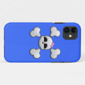 Coques Case-Mate iPhone Crâne de bande dessinée de filles (Dos (Horizontal))