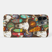 Coques Case-Mate iPhone Crâne de buffle emblème amérindien (Dos (Horizontal))