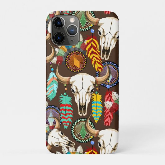 Coques Case-Mate iPhone Crâne de buffle emblème amérindien (Dos)