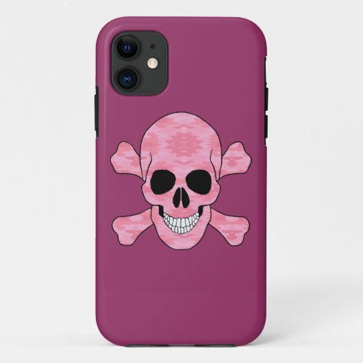Coques Case-Mate iPhone Crâne de Camouflage rose et crossbones iPhone 5 Co (Dos)
