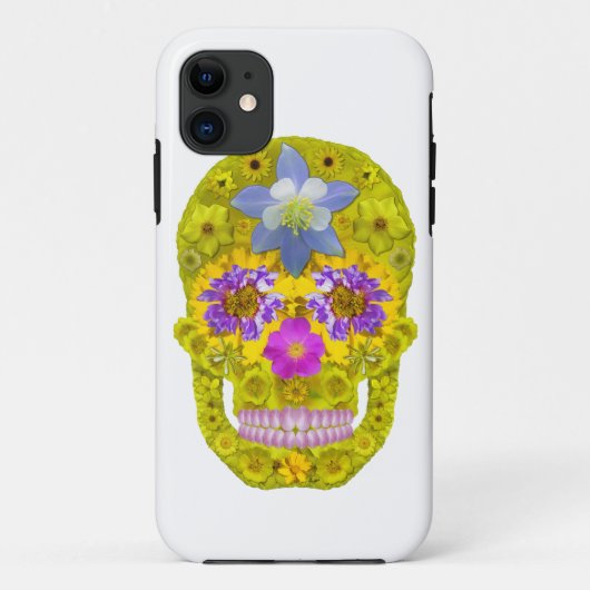 Coques Case-Mate iPhone Crâne de fleurs 3 (Dos)