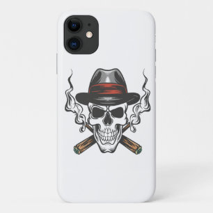 Case-Mate iPhone Case Crâne de gangster avec chapeau fedora