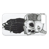 Coques Case-Mate iPhone crâne de prière de mains (Dos (Horizontal))