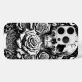 Coques Case-Mate iPhone Crâne de squelette à pentacle et roses - Art de ta (Verso (horizontal))