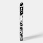 Coques Case-Mate iPhone Crâne de squelette pentacle et roses Art de tarot (Verso / Droite)