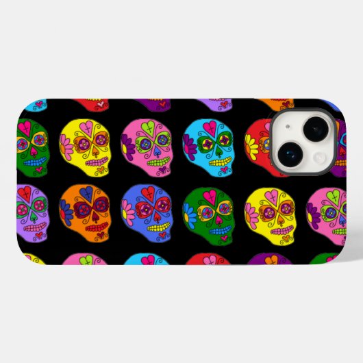 Coques Case-Mate iPhone Crâne de Sucre (Verso (horizontal))