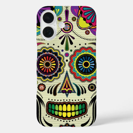 Coques Case-Mate iPhone Crâne de sucre Art aztèque (Verso)