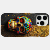 Coques Case-Mate iPhone Crâne de sucre artistique (Verso (horizontal))