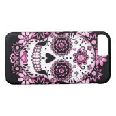 Coques Case-Mate iPhone Crâne de sucre rose (Dos (Horizontal))