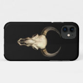 Coques Case-Mate iPhone Crâne de Taureau sur le noir (Dos (Horizontal))