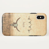 Coques Case-Mate iPhone Crâne de vache Brown Western Pays Style rustique (Dos (Horizontal))