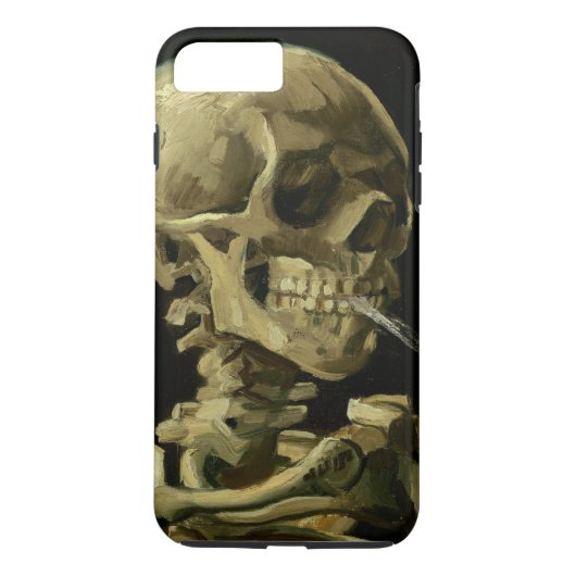 Coques Case-Mate iPhone Crâne de Van Gogh | avec la cigarette brûlante | (Dos)