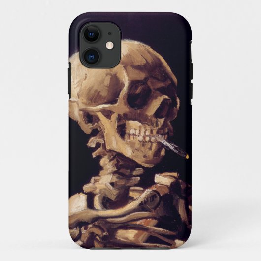 Coques Case-Mate iPhone Crâne de Van Gogh avec la cigarette brûlante (Dos)