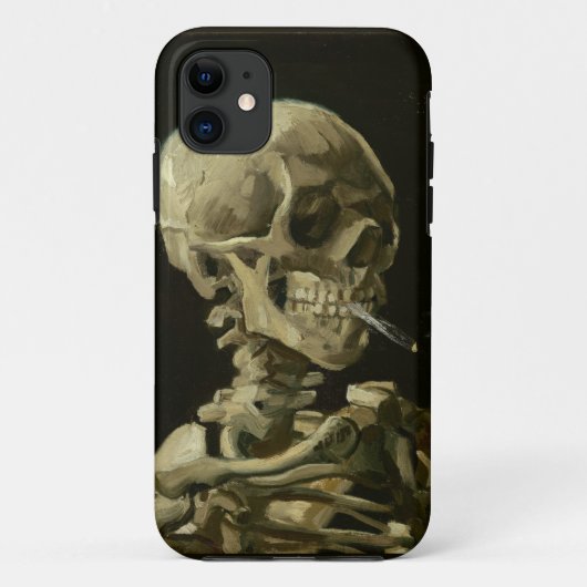 Coques Case-Mate iPhone Crâne de Van Gogh avec la cigarette brûlante (Dos)