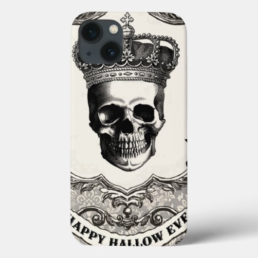 Coques Case-Mate iPhone Crâne d'Halloween Vintage moderne (Verso)
