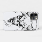 Coques Case-Mate iPhone Crâne divin blanc de la mort (Dos (Horizontal))