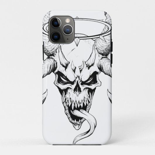 Coques Case-Mate iPhone Crâne divin blanc de la mort (Dos)