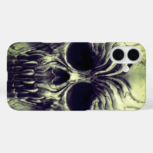 Coques Case-Mate iPhone Crâne effrayant (Verso (horizontal))
