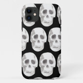 Coques Case-Mate iPhone Crâne effrayant Halloween Noir & Blanc (Dos)